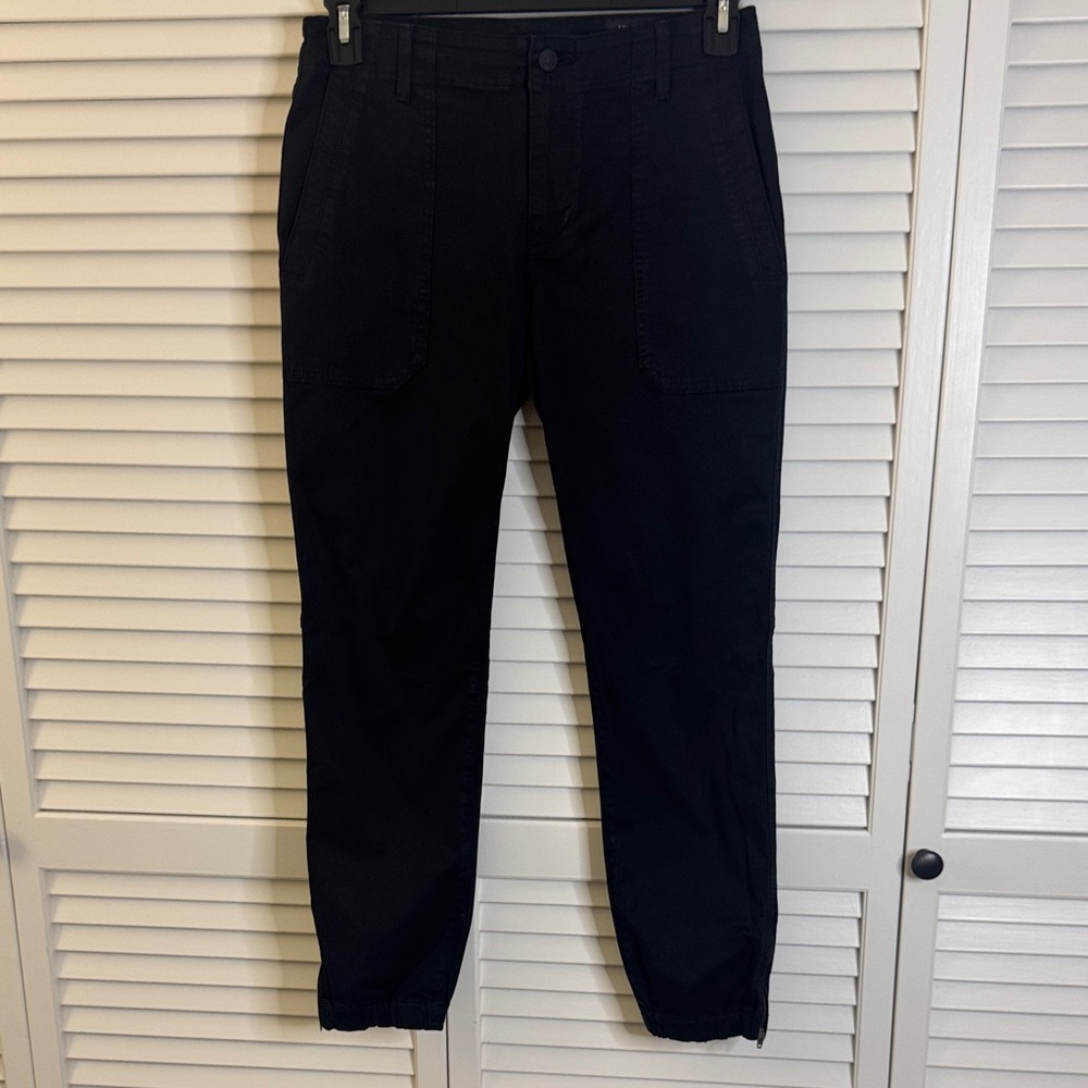 Black Vince Cargo Pants with Ankle Zipper- Size 28